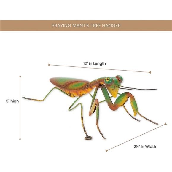 Praying Mantis Tree Hanger - Yard Decorations -Whimsical Tree Sculpture -Outdoor - Picture 3 of 7